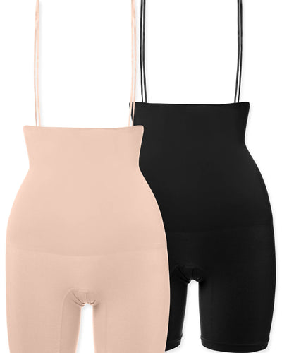4008N 2-pack black and nude bras, wirefree