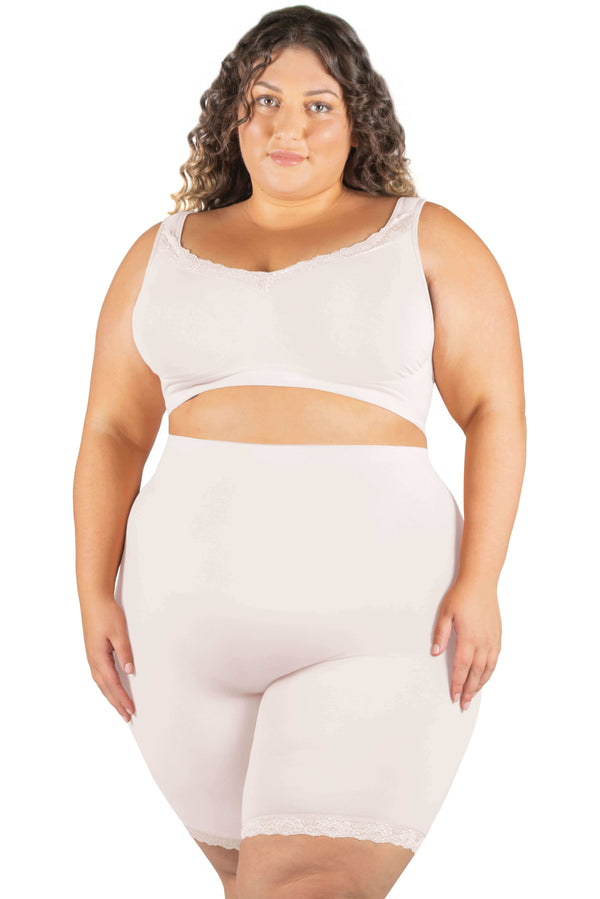 Anti Chafing High Rise Long Cotton Rich Shorts