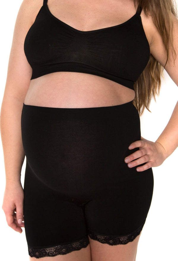 Maternity Anti Chafing High Rise Petite Cotton Rich Shorts - 3 Pack