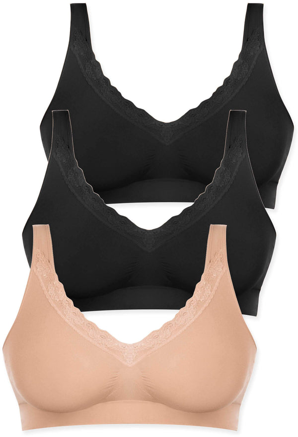 Cotton Rich Pull On Sleep Bra Pack
