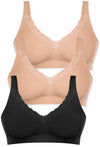 Cotton Rich Pull On Sleep Bra Pack