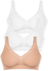 Cotton Rich Pull On Sleep Bra Pack