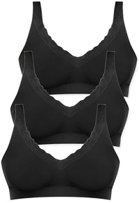 Pregnancy Cotton Rich Pull On Sleep Bra - 3 Pack