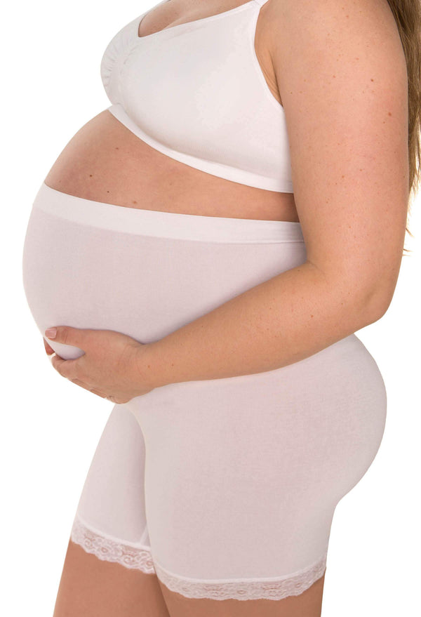 Maternity Anti Chafing High Rise Petite Cotton Rich Shorts - 3 Pack