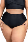 Plus Size Shaping High Waisted Brief and Tankini Swimsuit Set