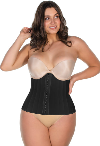 Steel Boned Black Corset