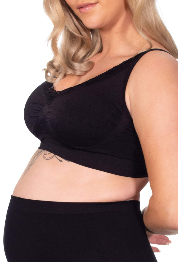 3 Pack Venus Lace Wire Free Pregnancy Bra + Band Extender Set